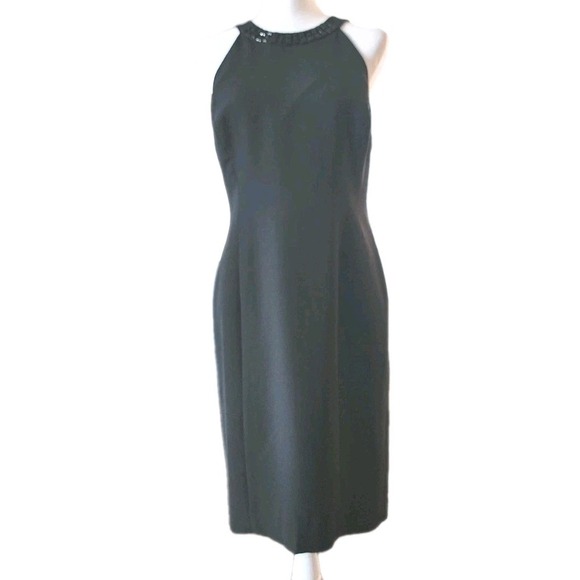 Evan Picone Dresses & Skirts - Evan Picone Dress Womens 10 Black Halter Beaded Cocktail Party Event NYE Holiday